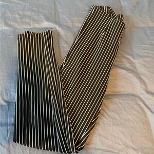 Princess Polly Black and White Pinstripe pant.